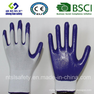 Polyester Shell with Nitrile Coated Work Gloves (SL-N102)